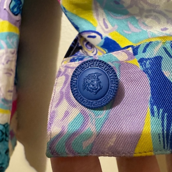 Very rare Gianni Versace Andy Warhol print Medusa head heart silk shirt vintage - Picture 6 of 10